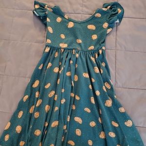 Dot Dot Smile Pumpkin Dress 3/4 EUC